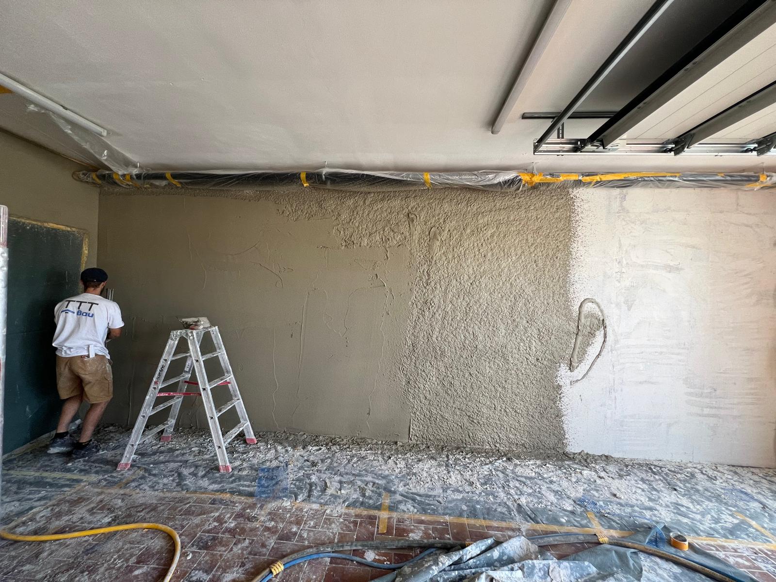 Garagenrenovierung mit Dämmung und Putz - 2